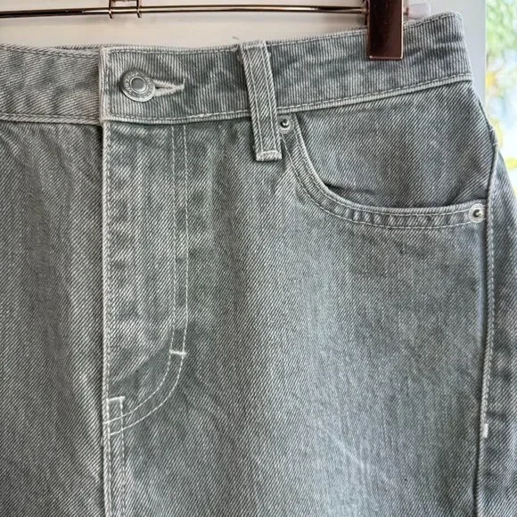 TOPSHOP Idol Mom jeans with twisted seams in light grey size W26 L30 - Picture 3 of 9